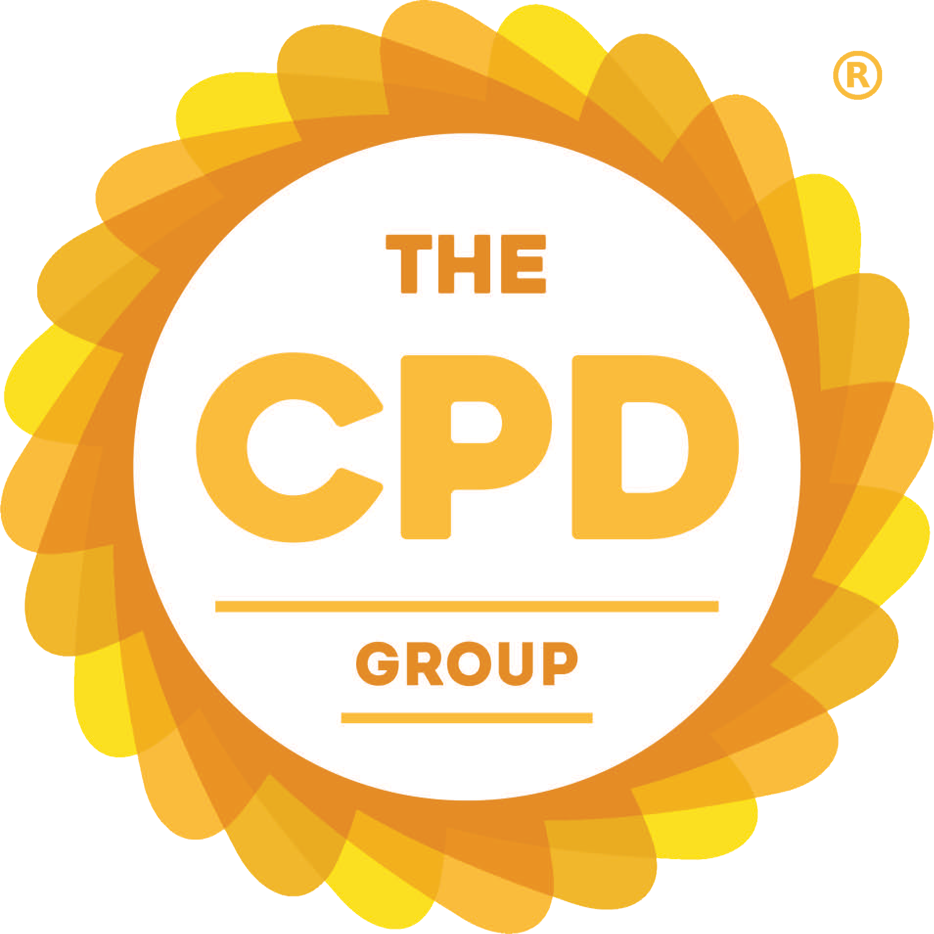 The CPD Group Registered Logo; A round yellow and orange crest with The CPD Group text in the middle.